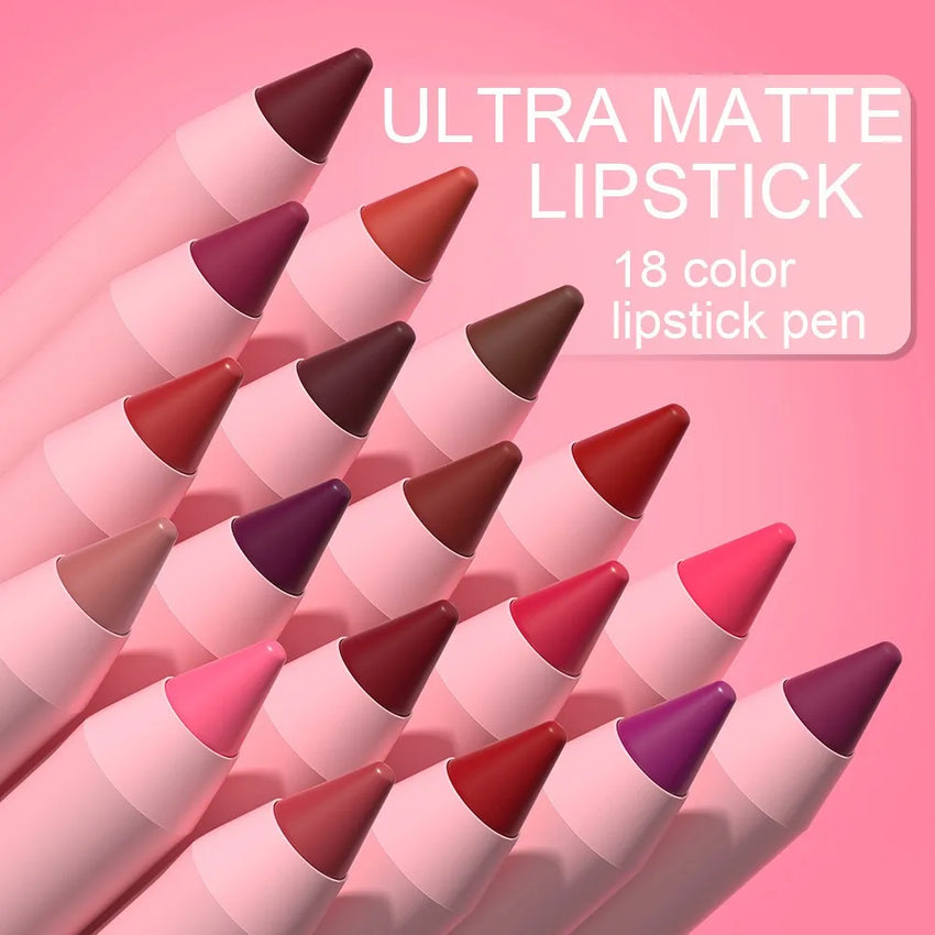 Nude Brown Lip Liner Pencil 18 Color Red Contour Tint Labial Makeup Waterproof Matte Lipstick Crayon Pen Lip Contouring Cosmetic