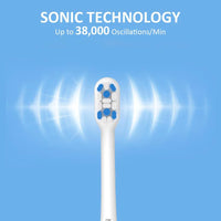 H2ofloss Sonic Electric Toothbrush For Adults 2000mAh Large Battery Ultrasonic Rechargeable 5 Modes IPX7 Waterproof Oral Clean
