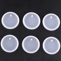 1/6/10pcs DIY Keychain Pendant Silicone Mold Set Crystal Epoxy Resin Mold Round Rectangle Pendants Jewelry Making Casting Mould
