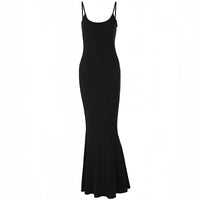 Satin Slip Sleeveless Backless Maxi Dress Women Y2K Summer Bodycon Elegant Sexy Outfits Ladies Birthday Party Club Sundress