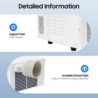 Semiconductor Refrigerator 280W 41.5*28.3*20.5cm White 40-50dB Small Window Air Conditioner for Bedroom Living Room Home Office