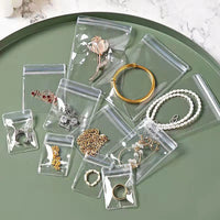 50/100/200pcs-Clear Earring Bags Waterproof Bags Thickened Reusable Storage Pouch for Jewelry Rings Necklace Bracelet