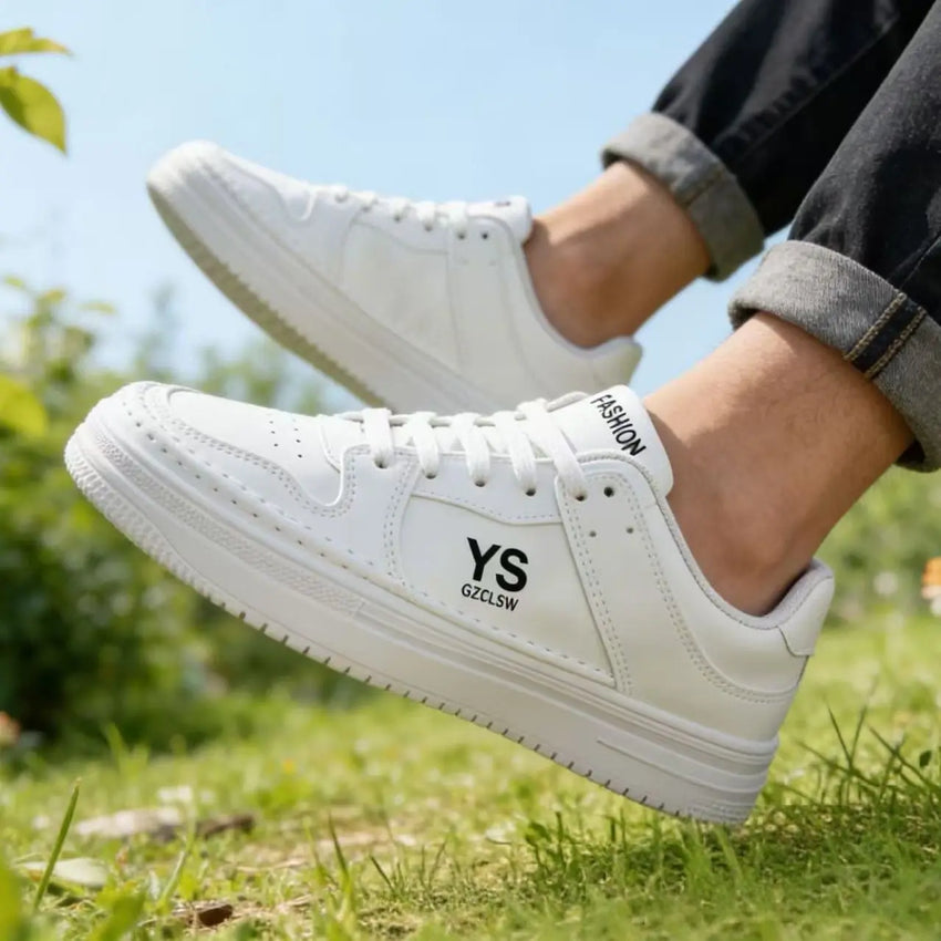 New 2026 Summer Korean Style Fashionable Breathable Versatile White Sneakers Casual Heightening Flat Shoes Comfortable All-Match