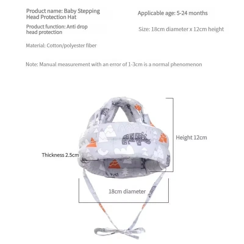 Baby Anti-collision Hat Baby Toddler Anti-fall Hat Children's Anti-fall Head Cap Safe and Breathable Can Be Washed All Seasons