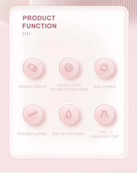 Electric Rerchargeable Lady Razor Double-Headed Waterproof Bikini Trimmer Shaver 2-In-1 Body And Facial Hair Removal Trimmer