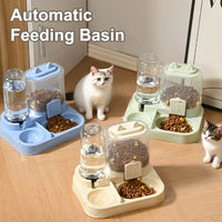 Large Capacity Gravity-Fed Automatic Feeder Dog Cat Food Bowl with Water Dispenser Pet Food Storage Dispenser Pet Supplies