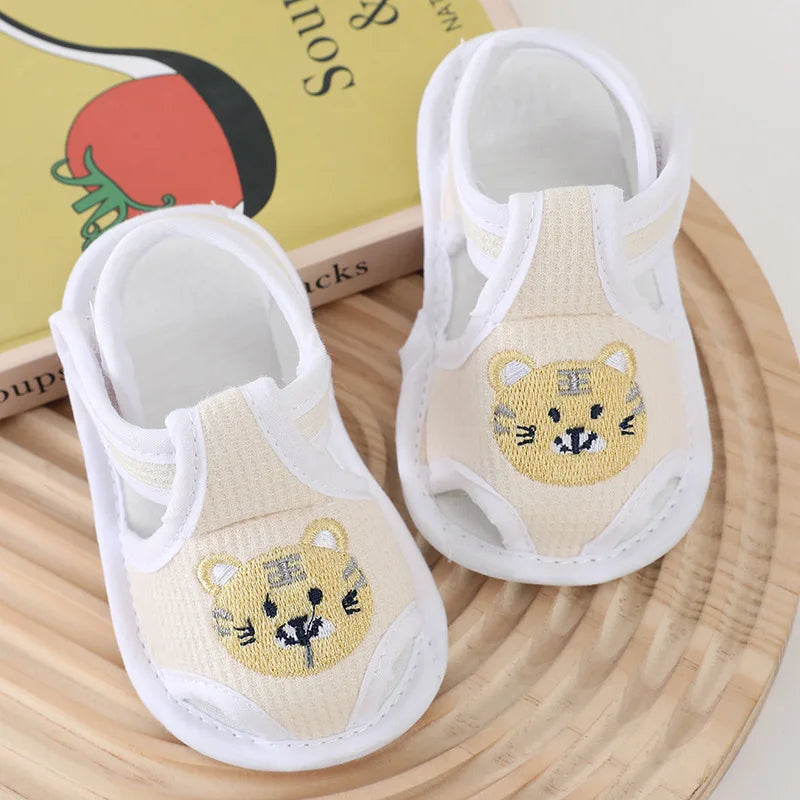 Summer Toddler Infant Kids Baby Cute Casual Princess Sandals Lovely Cartoon Soft Crib Shoes Boy Girls First Walkers Floor Shoe