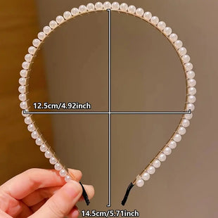 5 Pieces of Girls' Princess Hair Accessories, Children's Imitation Pearl Hairbands, Birthday Hairpins, Baby Flower Girl Headband
