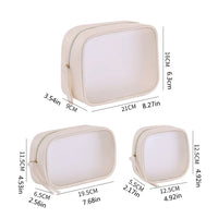 1pc Multifunctional Semi Transparent Makeup Bag, Cosmetics Storage Bag, Business Travel Toiletry Bag, Large Capacity Makeup Repa