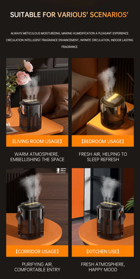 New Creative Humidifier Household Atomizer 3L Large Capacity Three Jet USB Silent Desktop Bedroom Dormitory Office Night Light
