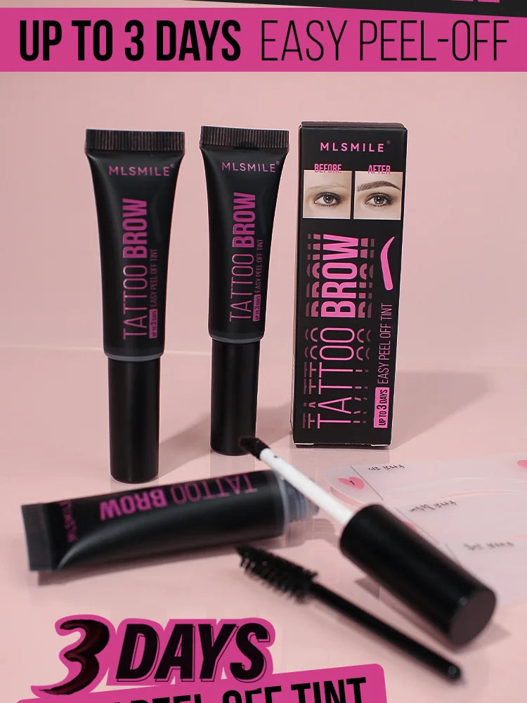 Peel-off Eyebrow Tearing Eyebrow Gel Tattoo Cream Dyeing Eyebrow Cream Tint Dye Semi-permanent Makeup Waterproof Beauty Supplies