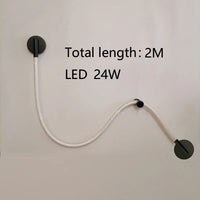 Modern LED Line Light Designer DIY Chandelier for Loft Villa Duplex Living Room Exhibition Hall Creative Art Home Lighting