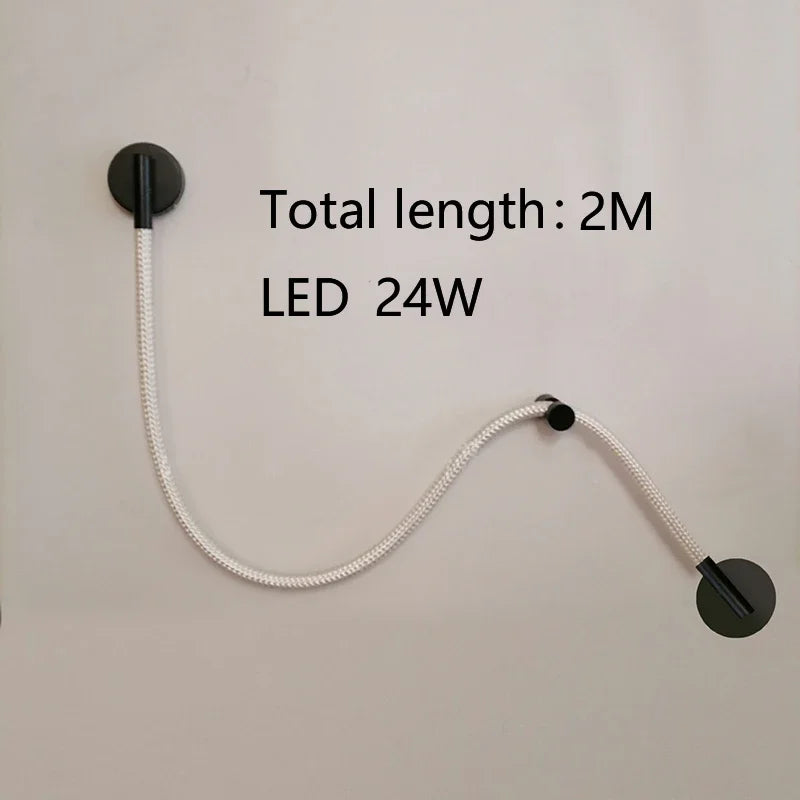 Modern LED Line Light Designer DIY Chandelier for Loft Villa Duplex Living Room Exhibition Hall Creative Art Home Lighting