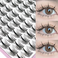 1/box 120 bundles Mink False Eyelash Natural Fishtail Lash 3D Russian Individual Eyelash Extension Cluster Makeup Tool Wholesale