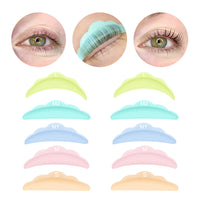 Permania 5 Pair Eyelash Extension Pads Silicone Protection Eyelashes Pad Reusable Lifting Curler Shield Patch Lashes Makeup Tool