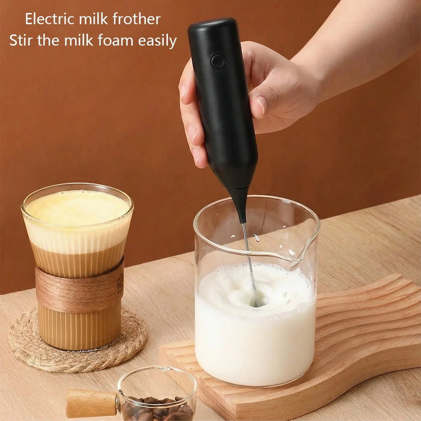 Electric milk frother, milk frother battery, AA size electric coffee mixer, egg beater, cream mixer, cooking tool mixer