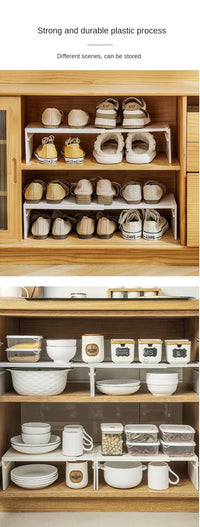 Kitchen Cupboard Organizer Retractable Cabinet Shelf Seasoning Bottle Spice Rack Dish Shelf Kitchen Accessories Storage 2030