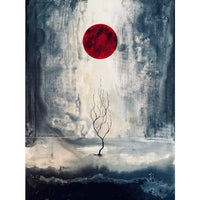 1pc frameless Surreal Colourful Landscape Poster Vintage Dark Forest Mountain Fall Scenery Canvas Painting Wall Art for Livin
