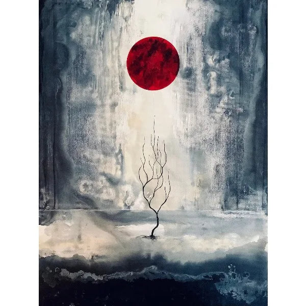 1pc frameless Surreal Colourful Landscape Poster Vintage Dark Forest Mountain Fall Scenery Canvas Painting Wall Art for Livin