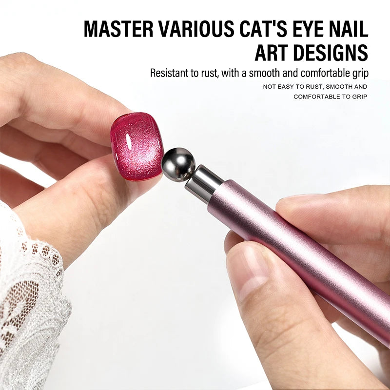 Strong magnetic Long Double Head Nail Magnet Tool Pens Magnetic Cat Eye Gel Polish Nail Art Kit for DIY Salon Studio 2030