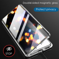 Anti Peeping Metal Phone Case For Samsung Galaxy S25 S24 S23 S22 Ultra Plus 360 Degree Privacy Protection Magnetic Phone Cover
