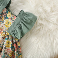 Baby Girl Dress Summer Cotton Floral Girls Dress Cute Little Fly Sleeve Baby Dresses Baby Clothes Girl with Hat