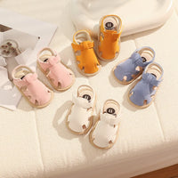 Breathable Summer Newborn Baby Girls Sandals Shoes Toddlers Simple Style Solid Color Soft Sole Shoes Outdoor Indoor Prewalker