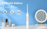 H2ofloss Sonic Electric Toothbrush For Adults 2000mAh Large Battery Ultrasonic Rechargeable 5 Modes IPX7 Waterproof Oral Clean