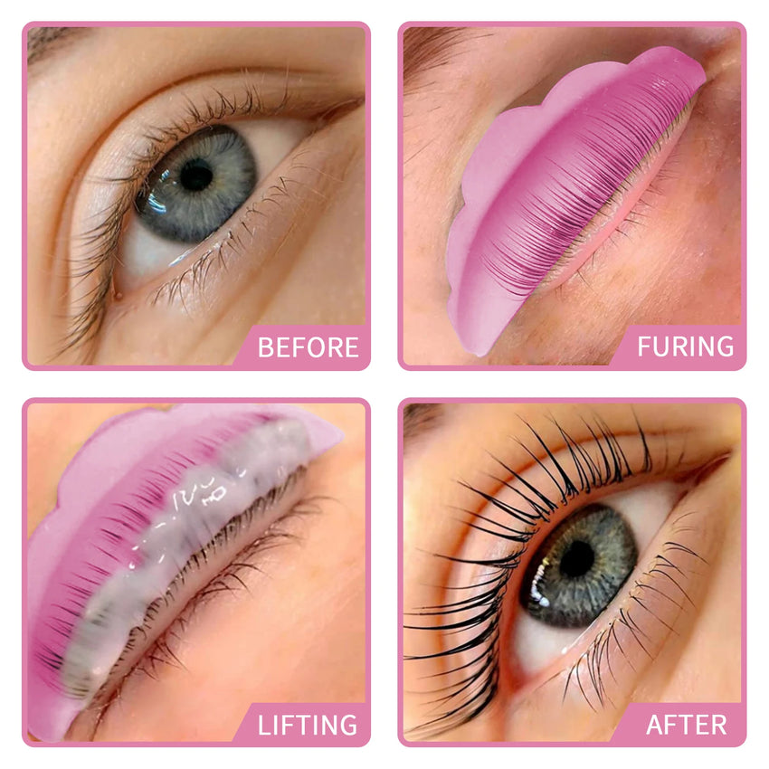 Permania 5 Pair Eyelash Extension Pads Silicone Protection Eyelashes Pad Reusable Lifting Curler Shield Patch Lashes Makeup Tool