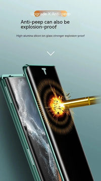 Anti Peeping Tempered Glass Metal Magnetic Privacy Phone Case For XiaoMi 17 Pro Max 15T 13T 14 Ultra Lens Protection Cover Cases