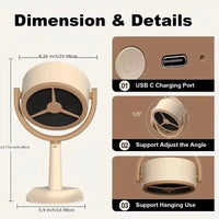 Electric Desktop Range Hood USB Adjustable Angle Portable  Mini High Suction Power Exhaust Fan for BBQ Hot Pot Kitchen Appliance