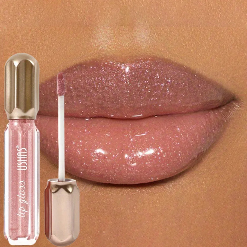 Mirror Pearl Lip Gloss Waterproof Long Lasting Moisturizing Lipstick Shine Glitter Lip Glaze Women Non Stick Cup Lip Tint Makeup