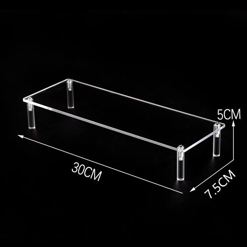 Acrylic Display Stand Pottery Storage Rack Doll Clay Figurine Display Stand Transparent Ladder Makeup Organization Shelf