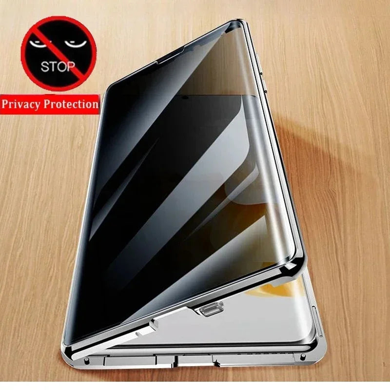 360 Double-sided Glass Phone Case for Honor Magic 3 4 5 6 7 Pro Magic4 Lite 5G Magnetic Anti Peeping Tempering Glass Cover Coque
