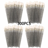 100/300PCS Crystal Lip Brush Lipstick Gloss Applicator Wands Wholesale For Eyelashes Extension Tool Kits Makeup Accessories