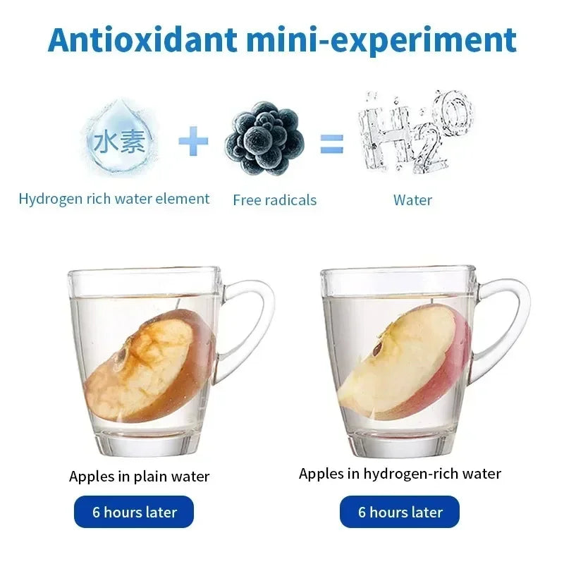 Rich Hydrogen Water Cup Portable Hydrogen Water H2 Generator Alkaline Maker Ionizer Bottle Super Antioxidan Titanium Filter