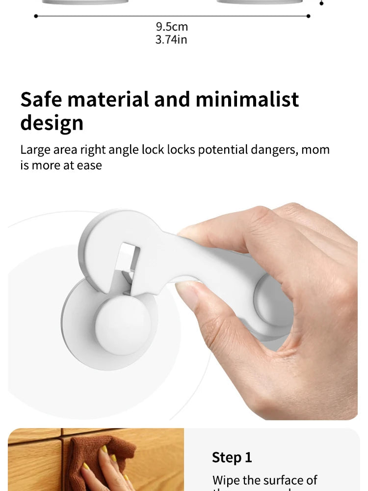 10Pcs Baby Safety Lock - Cabinets, Rooms & Drawers Anti-trap Protection Lock Multifunctional Baby Safety Lock Baby Safety Lock