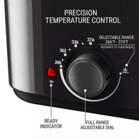 1.5L Electric Deep Fryer with Temp Control, Removable Lid With Odor Filter And Viewing Window, Immersion Frying Basket