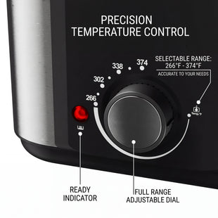 1.5L Electric Deep Fryer with Temp Control, Removable Lid With Odor Filter And Viewing Window, Immersion Frying Basket