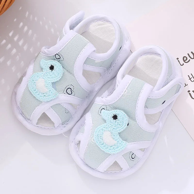 Summer Toddler Infant Kids Baby Cute Casual Princess Sandals Lovely Cartoon Soft Crib Shoes Boy Girls First Walkers Floor Shoe