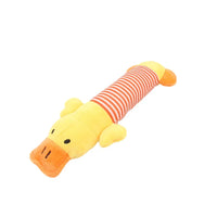 Striped Plush Dog Toys Squeaky Assorted Animals Duck Pig Hippo Shapes Durable Bite Resistant Safe Washable Fun Pet Supplies