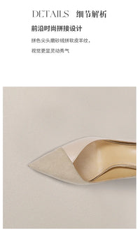 Nude High Heels Women's 2026 New Celebrity Niche Color Matching French Pointed Single Shoes Women's Stiletto