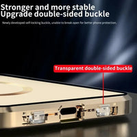 Metal Magnetic Anti Peeping Privacy Case For iPhone 17 16e 15 14 13 12Pro Max Magsafe Case 360 Protection Shockproof Phone Cover