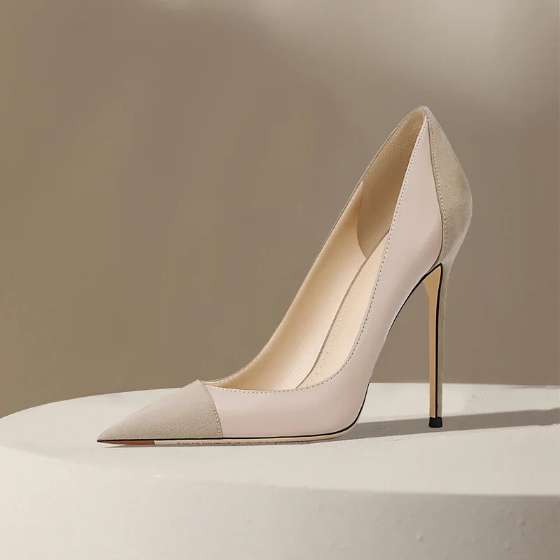 Nude High Heels Women's 2026 New Celebrity Niche Color Matching French Pointed Single Shoes Women's Stiletto