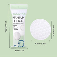 100/200pcs Soft Round Cotton Pad With Double-sided Texture Daily Facial Cleaning Makeup Removal Skin Care For Home And Travel Us