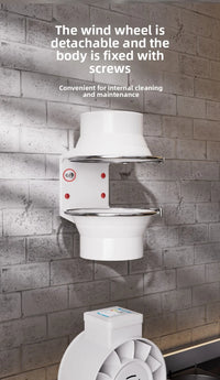 Exhaust Fan Home Mute Inline Duct Fan Bathroom Exhaust Fan Ventilation Equipment Kitchen Bathroom Wall Mounted Air Purifying Ve
