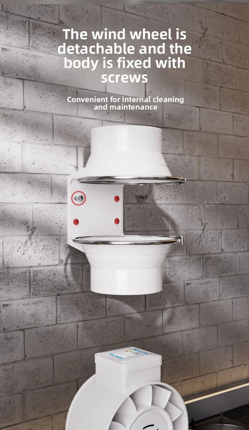 Exhaust Fan Home Mute Inline Duct Fan Bathroom Exhaust Fan Ventilation Equipment Kitchen Bathroom Wall Mounted Air Purifying Ve