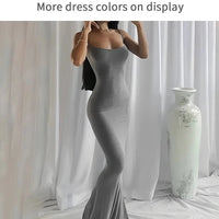 Satin Slip Sleeveless Backless Maxi Dress Women Y2K Summer Bodycon Elegant Sexy Outfits Ladies Birthday Party Club Sundress