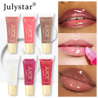 Julystar 6color Long lasting Moisturizing Mirror Lip Oil, Fruit Flavor, Pudding Lip Moisturizing, Water Radiant Lip Honey