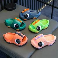 /Summer Aged 2-12 Children Slippers Cute Cartoon Dinosaur Beach Sandal For Kids Boys Girls Flip Flops Non-Slip Indoor Home Shoes